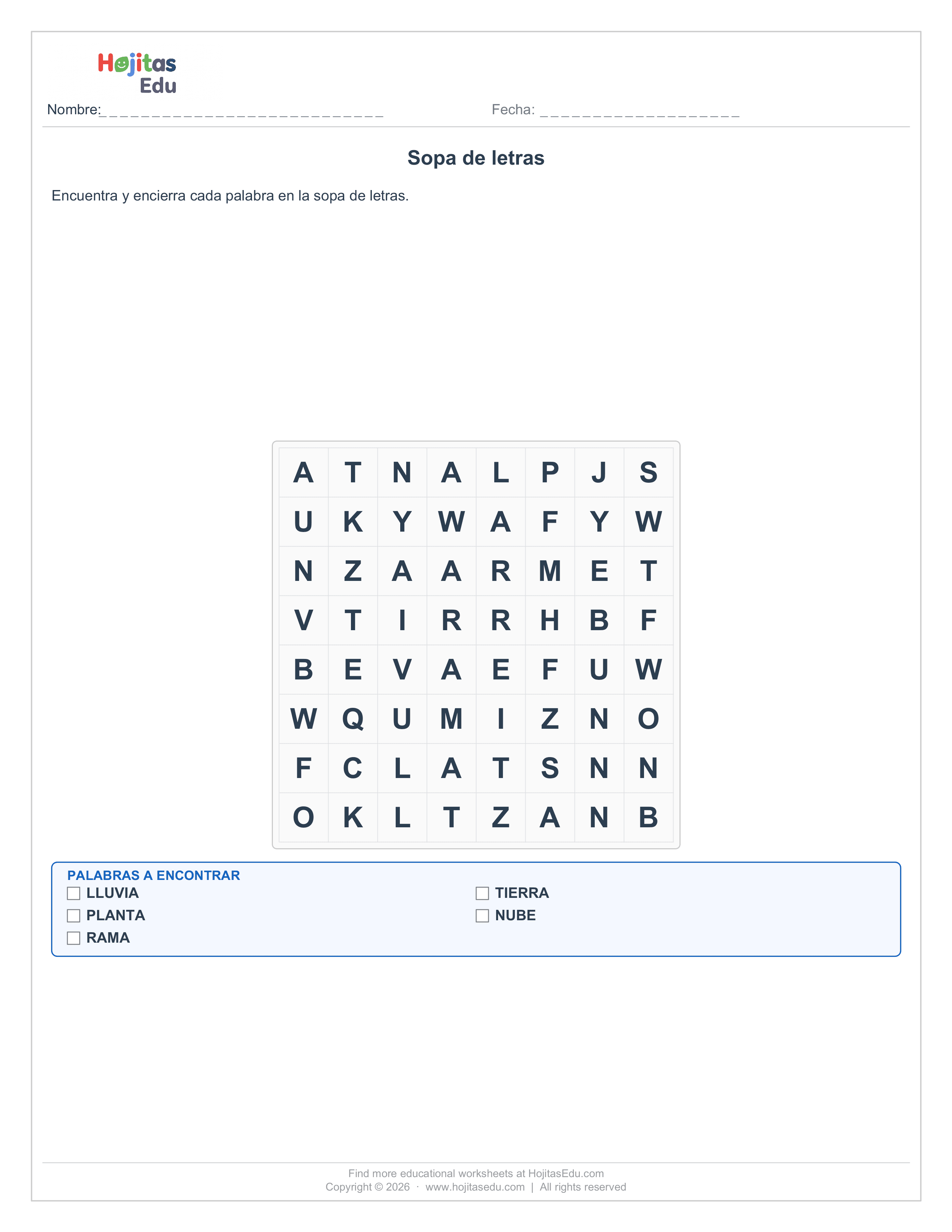 Sopa de letras