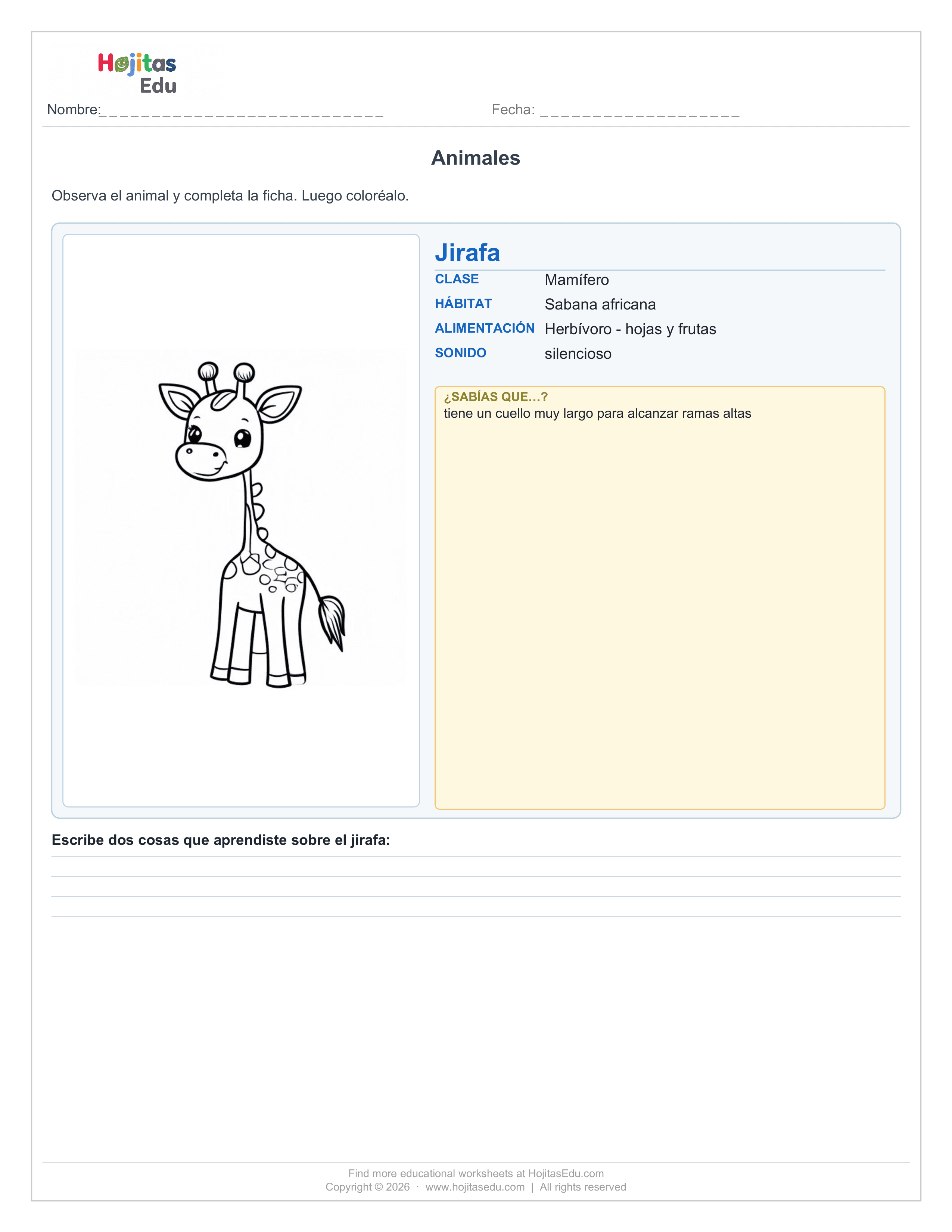 Animal Jirafa