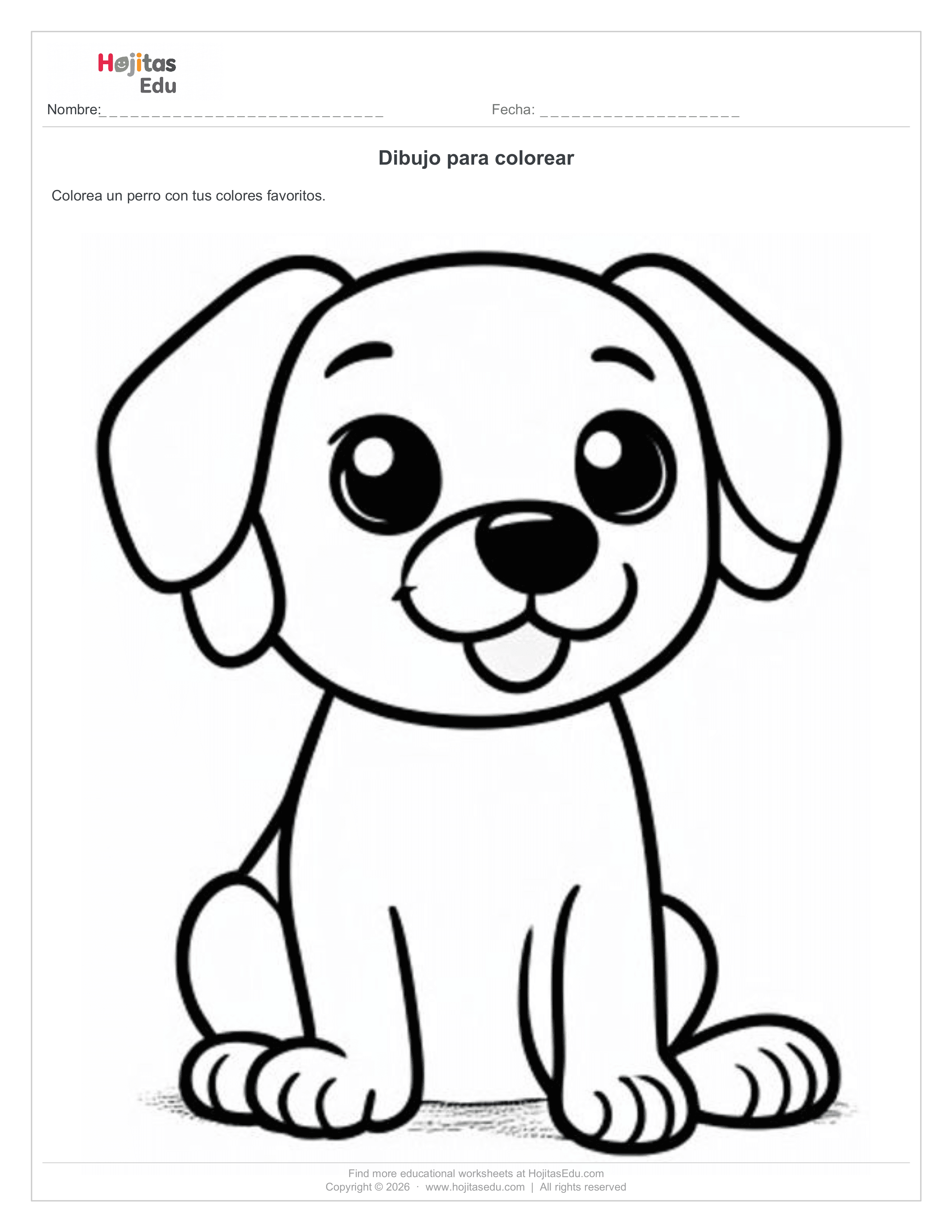 Dibujo para colorear Perro