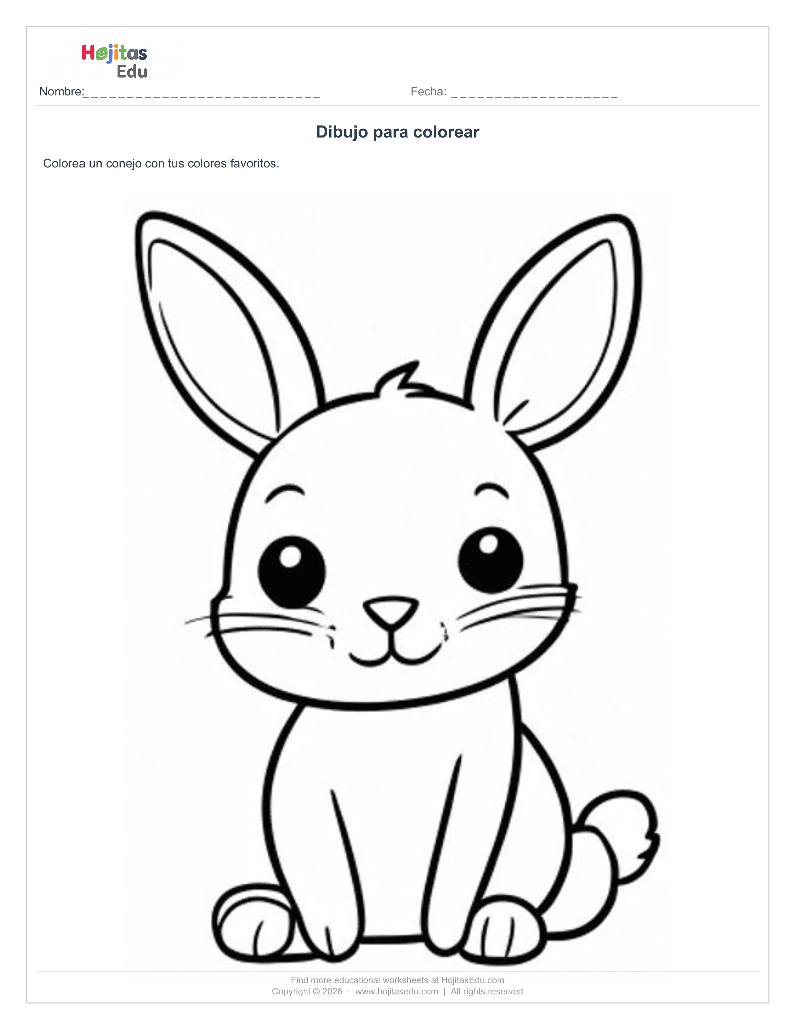 Dibujo para colorear Conejo