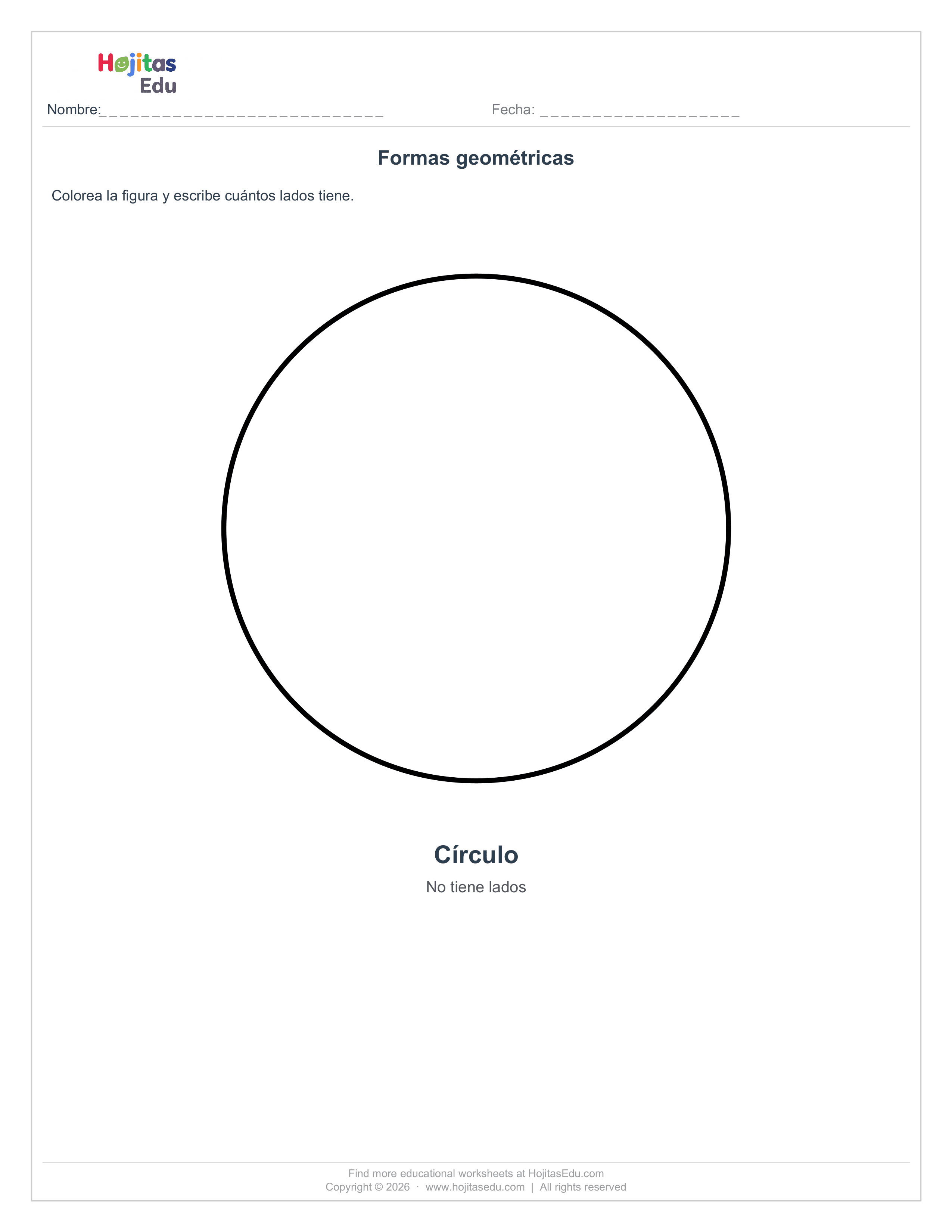 Formas geométricas Circulo